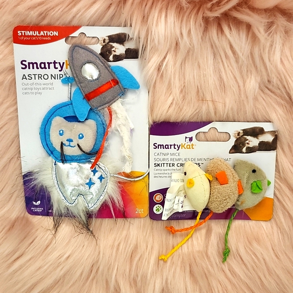 Brand New Y2K BUNDLE SMARTYKAT CATNIP CAT TOYS-2 CT